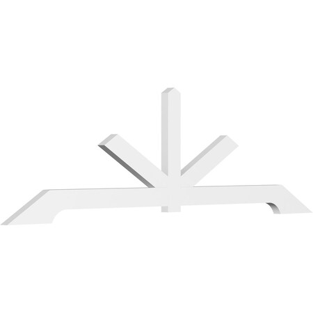 Ekena Millwork Vanguard Architectural Grade PVC Gable Bracket, 96"W x 28"H x 2"D x 4"F, 7/12 Pitch GBP096X28X0204VAN00